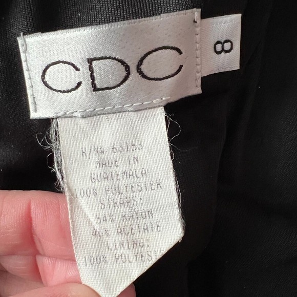 90's CDC Vintage Formal Evening Dress Black Prom Dress Goth Glitter Long Size 8 - Picture 13 of 13